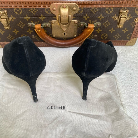CELINE V Neck Pump 90 in Black - Picture 2 of 4